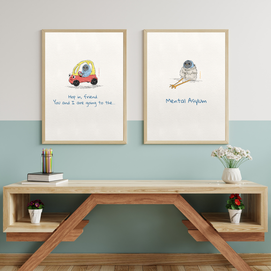 Hop On Friend 1/2 Original Print