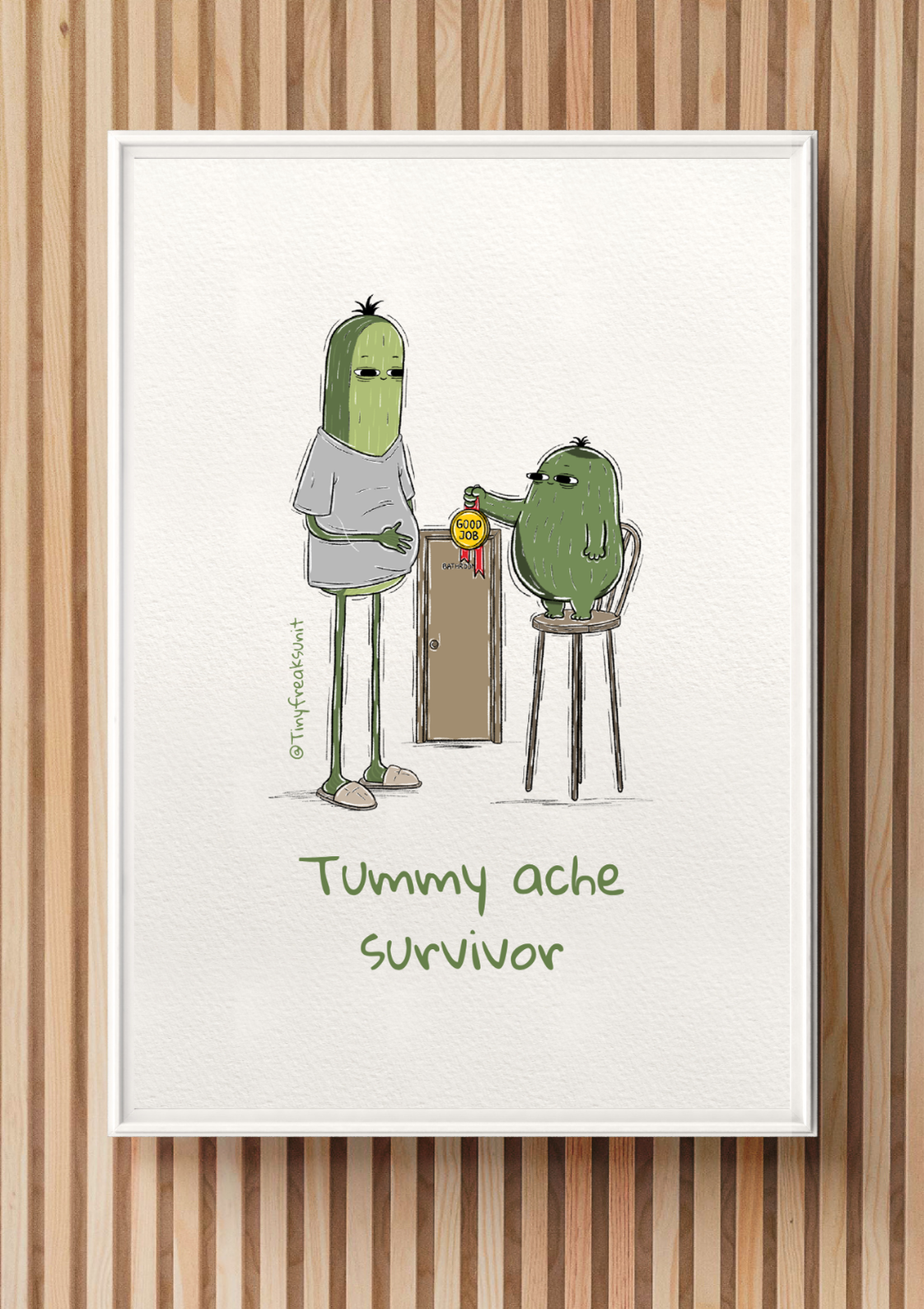 Tummy Ache Original Print