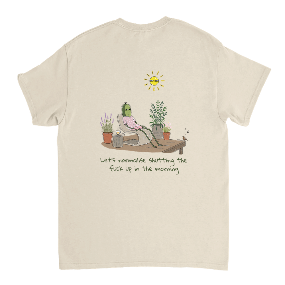 Mornings Unisex T-shirt (back design)