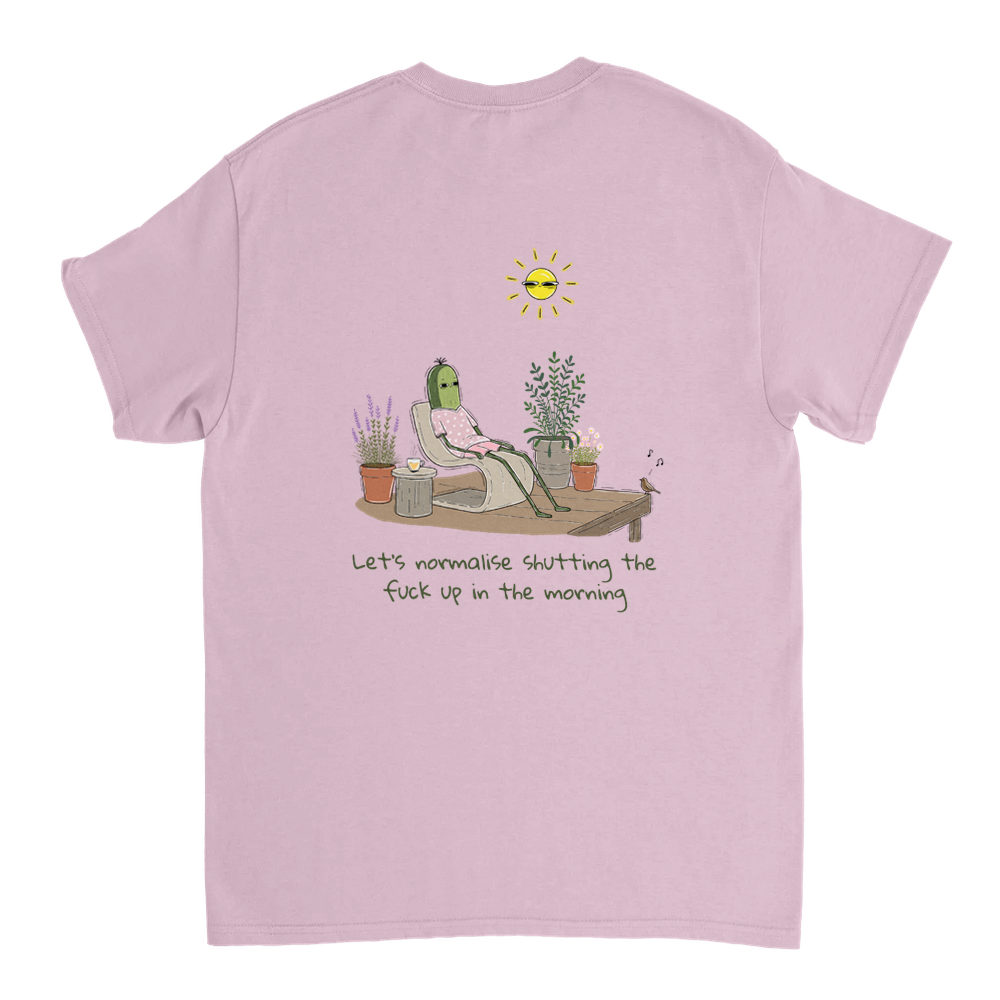 Mornings Unisex T-shirt (back design)