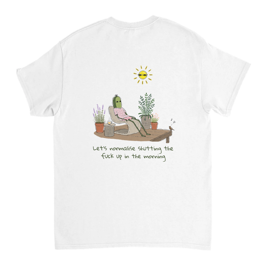 Mornings Unisex T-shirt (back design)
