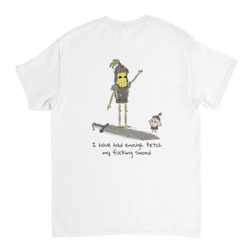 Fetch My Sword Unisex T-shirt (back design)