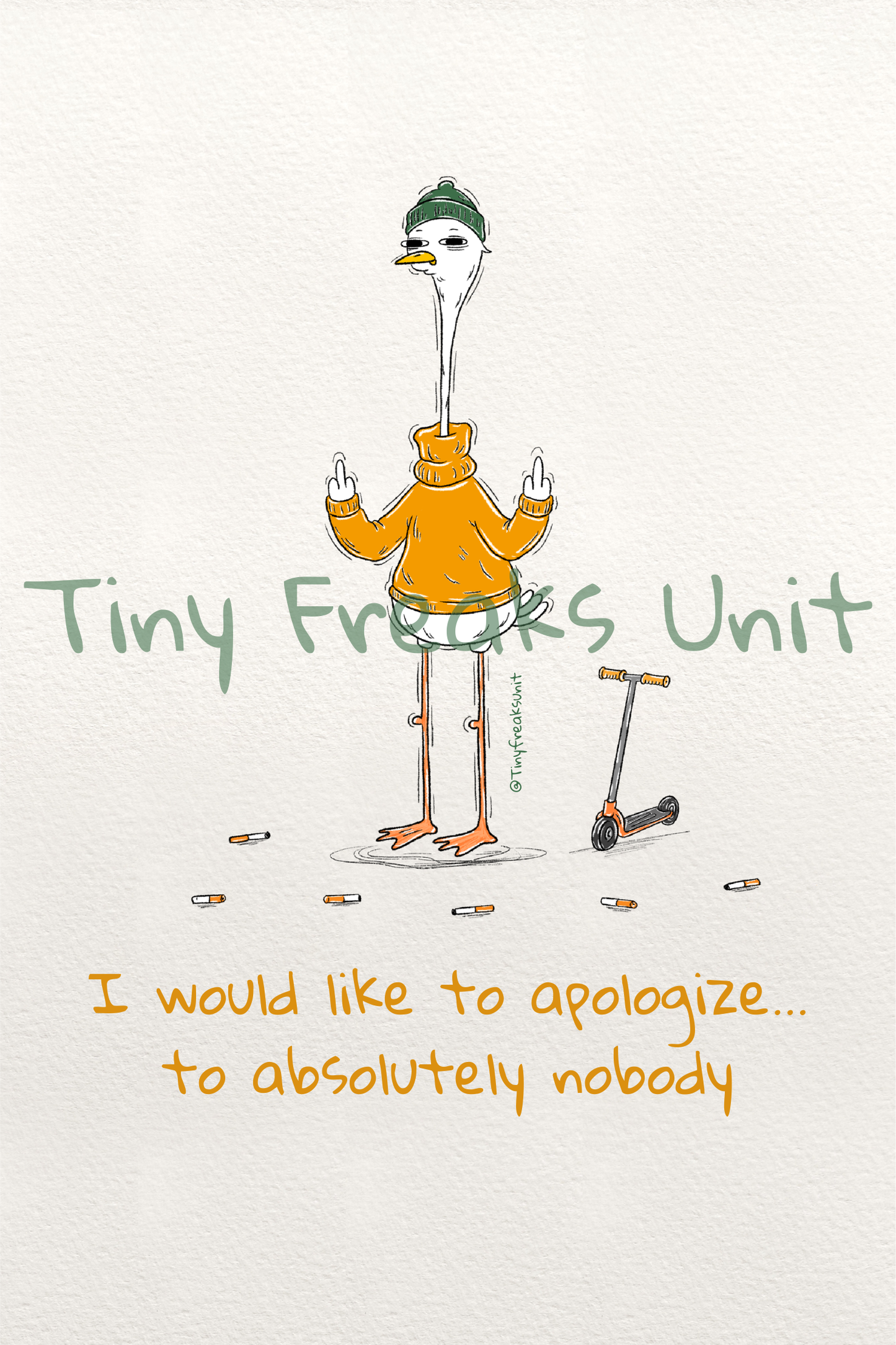 No Apologies Original Print