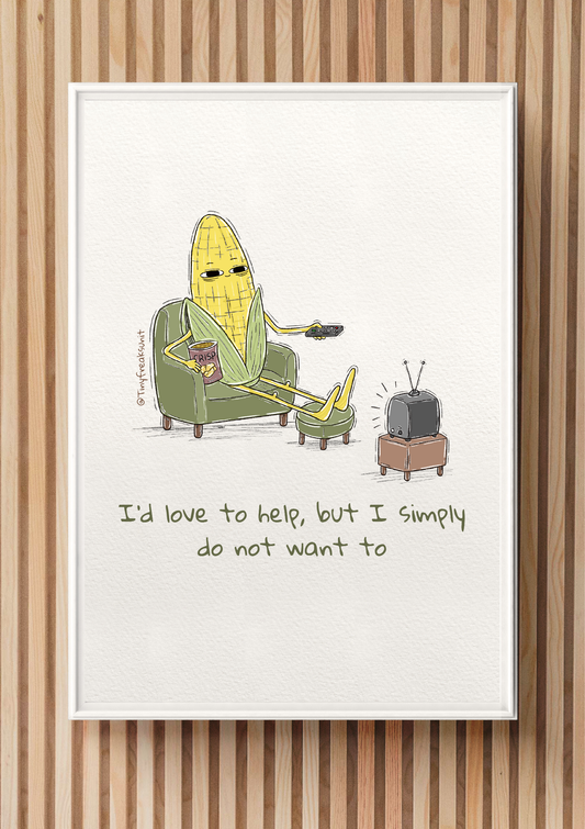 I'm Not Helping Original Print