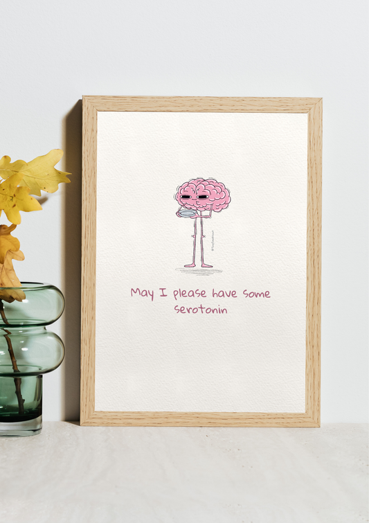 Please Feed Your Brain Original Print