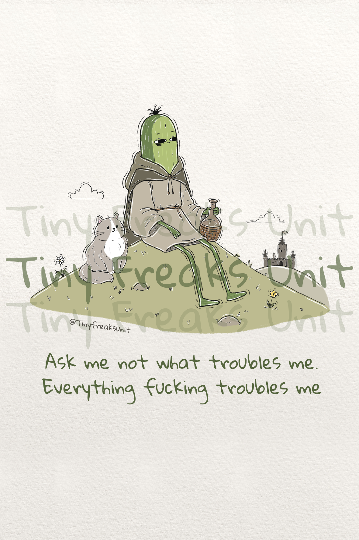 Everything Troubles Me Original Print