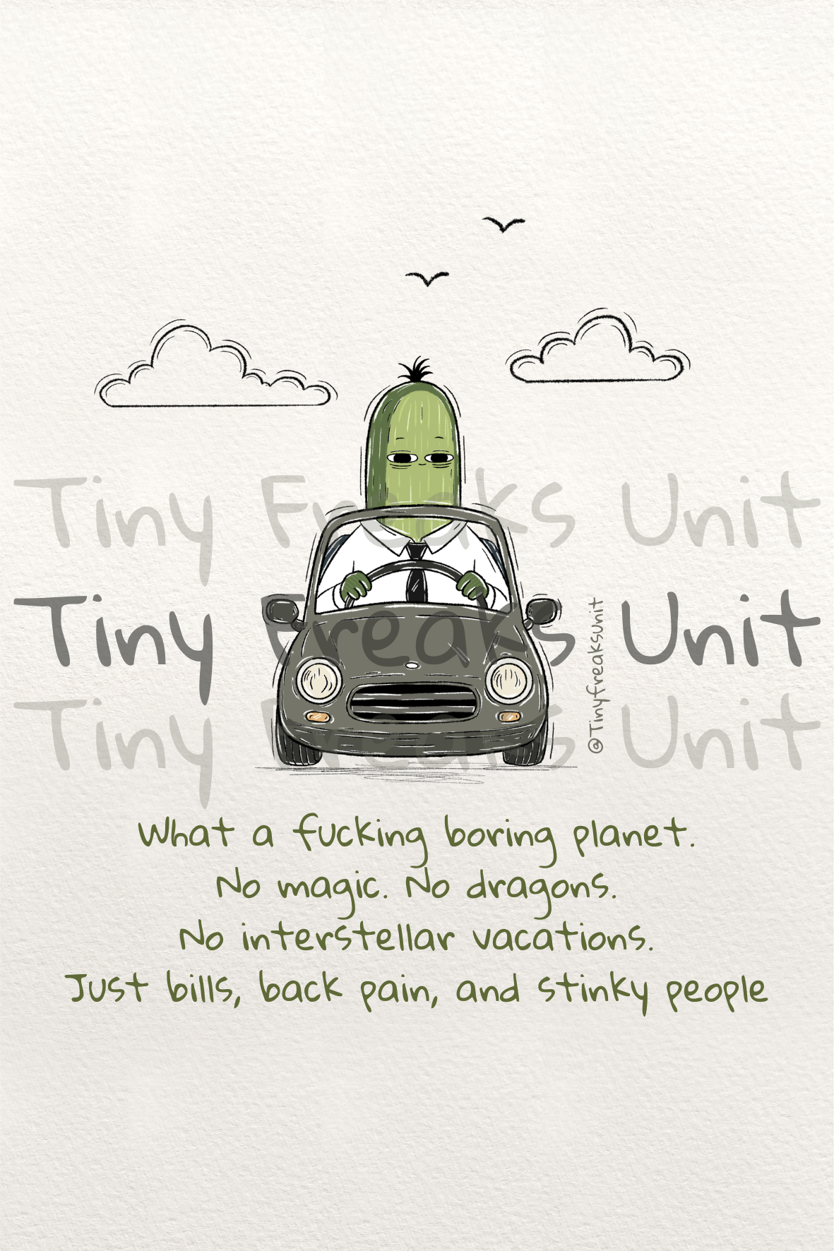 Boring World Original Print