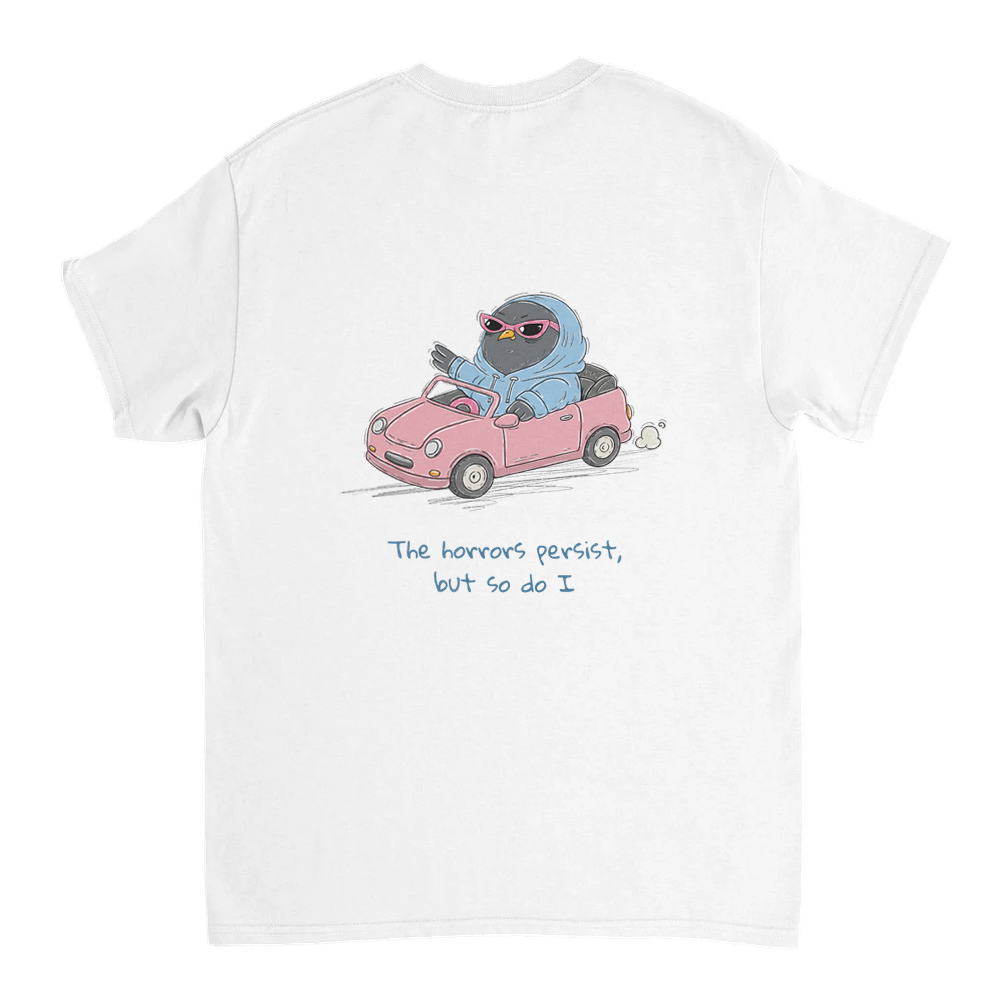 The Horrors Persist Unisex T-shirt (back design)